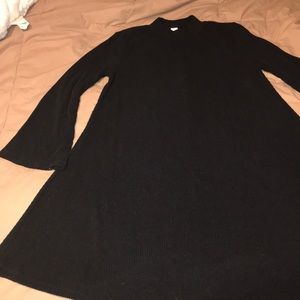 Black ribbed dress PETITE